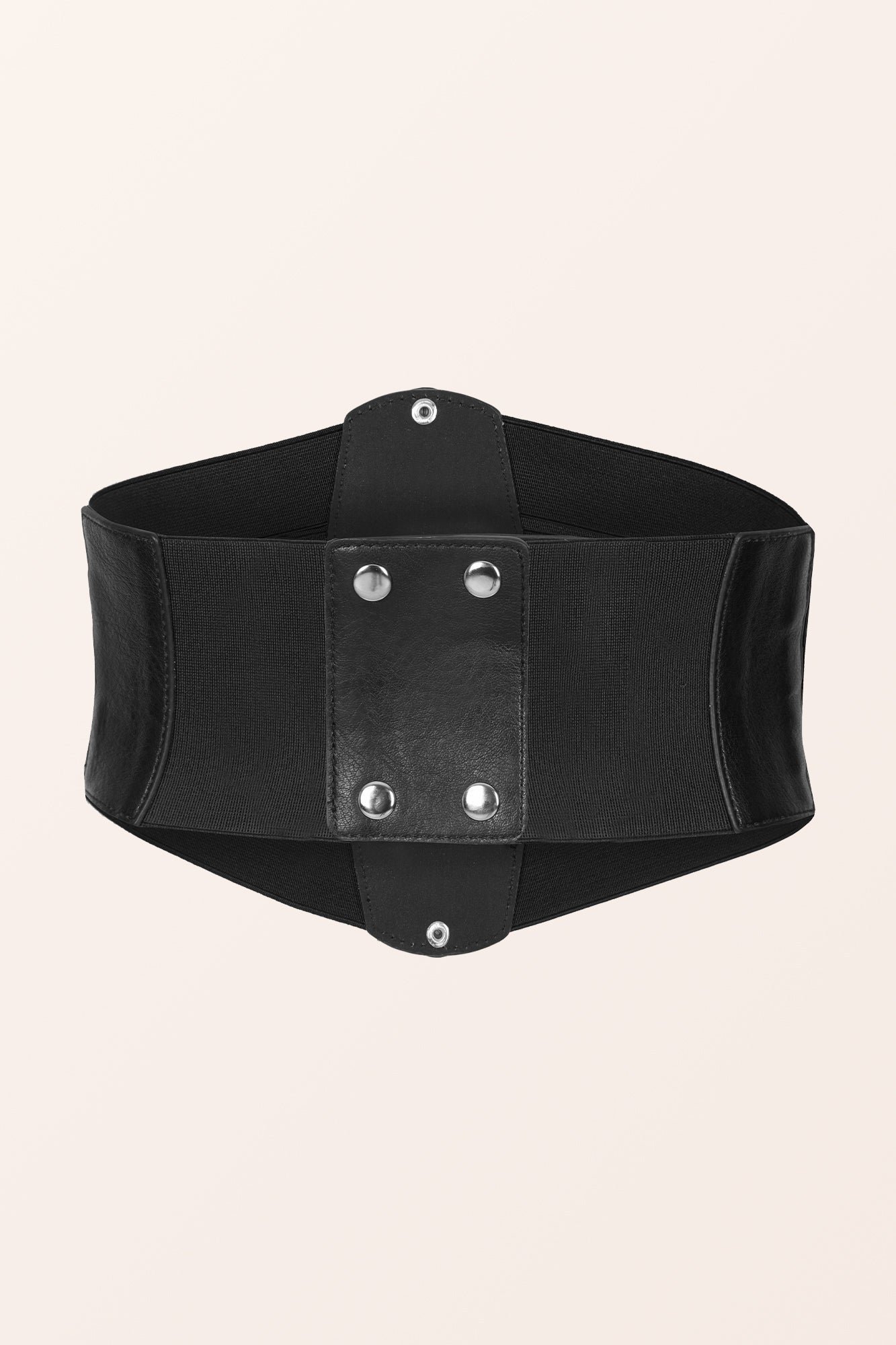 Women Lattice Corset Elastic PU Belt - Image 3