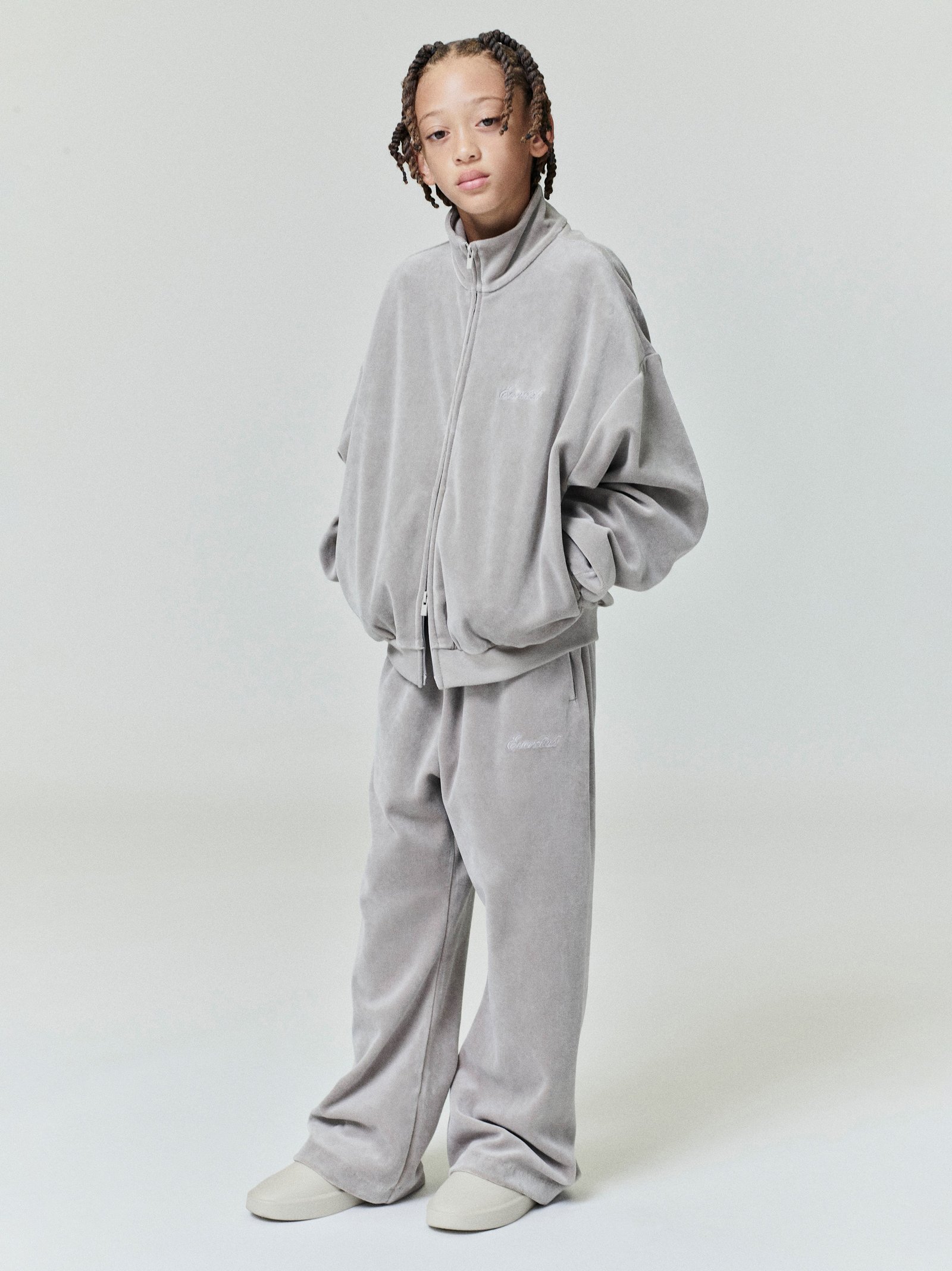 Kids Velour Classic Track Jacket - Image 2