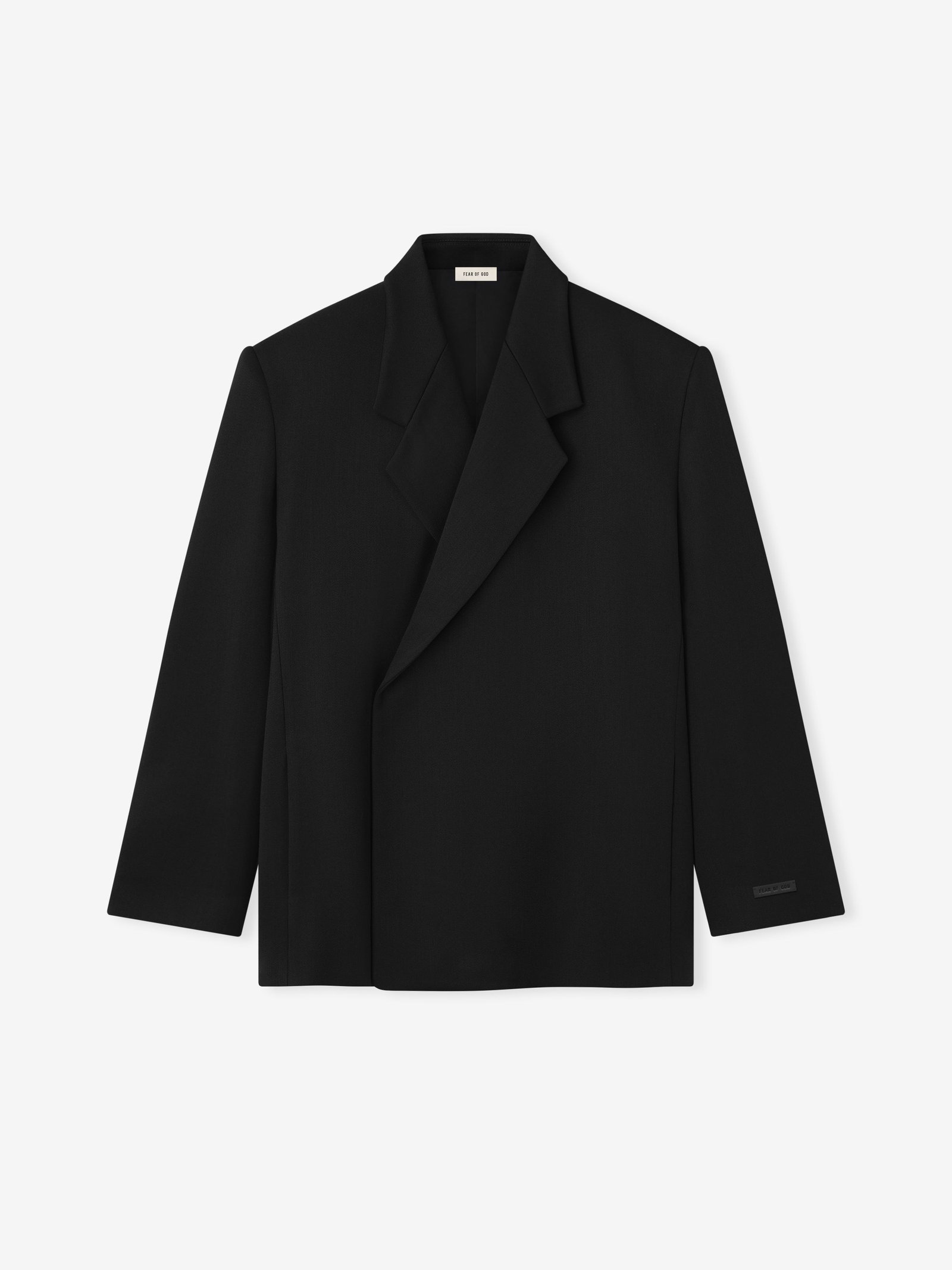 Satin Wool Double Breasted Blazer - Image 4